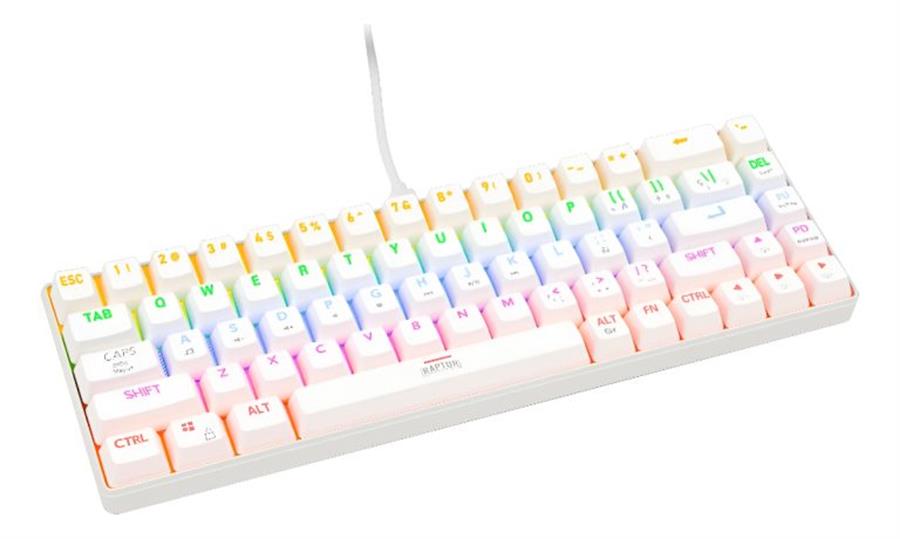Teclado Raptor Fireclaw M68 60% Switch RED White