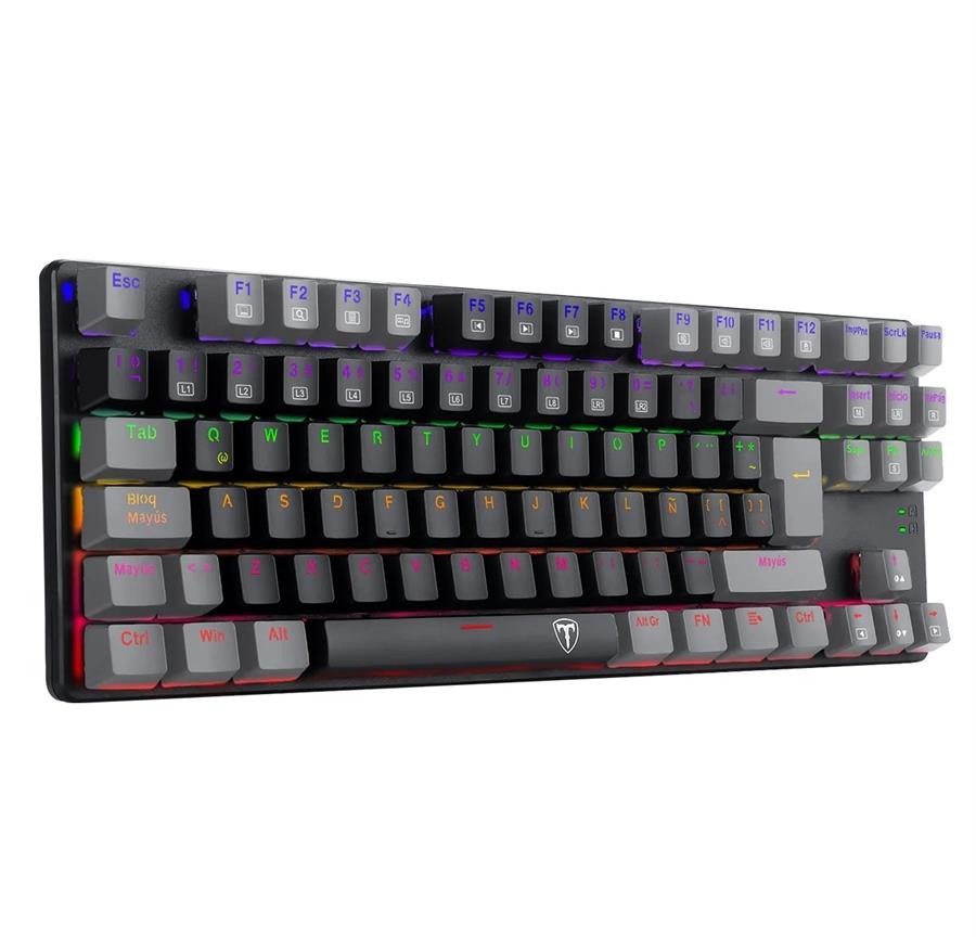 Teclado TDagger Bora TGK313 Rainbow RED MEC TKL black/Grey